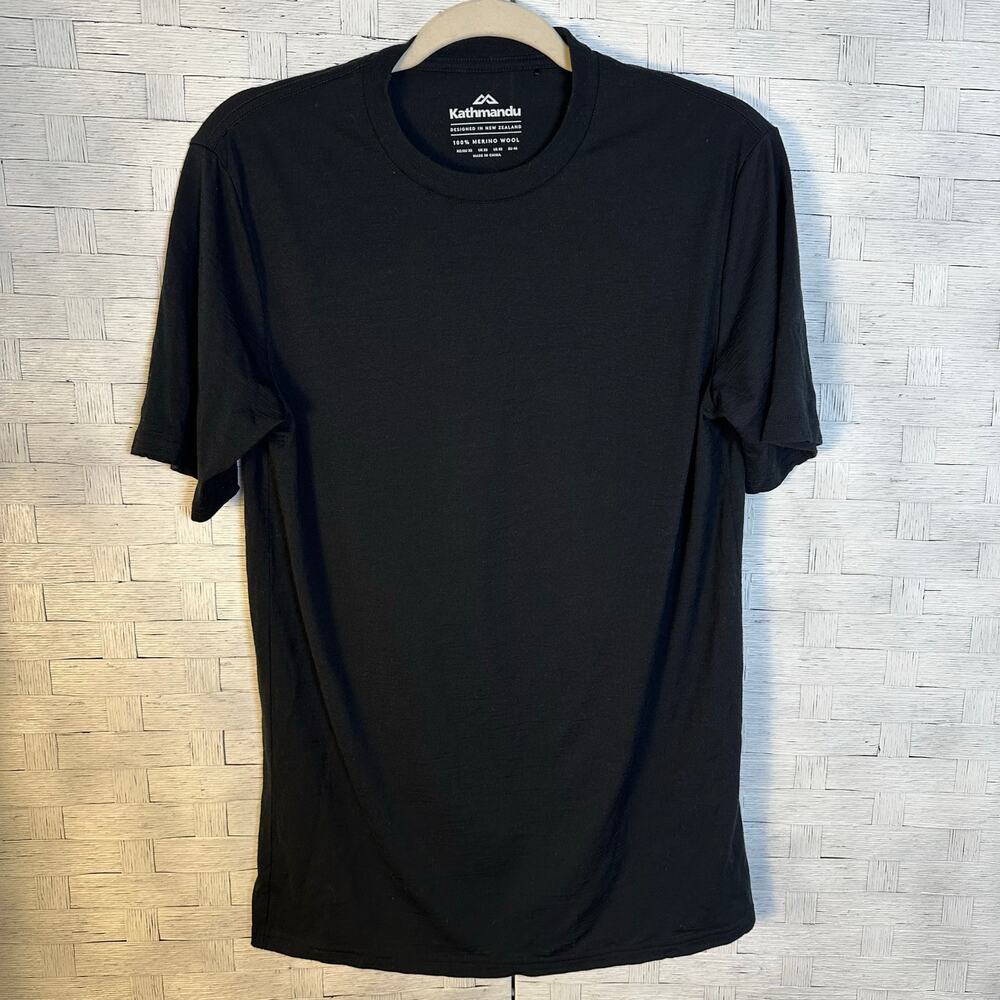 Kathmandu men's T-Shirt Black 100% marina wall base‎ layer cozycore Gorpcore